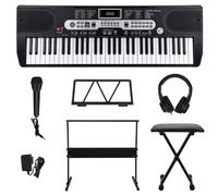 Electronic Keyboards Full Size 61 Key Digital Electronic Keyboard Piano Set With Keyboard Stand And Bench