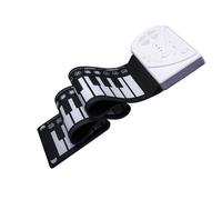 Electronic Keyboards Student 49-key Hand-rolled Piano Folding Portable Hand-rolled Electronic Keyboard Piano Instrument (Color : White)