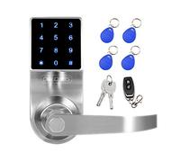Electronic Keyless Door Lock, Keyless Entry with Touchscreen, Key Fobs, Remote Control, Keys for Home, Office or Commercial, Silver NDL319