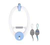 Electronic Kitten Teaser - Retractable Cord Plush Attachment Automatic Movement, Smart Activity Control, Energy Release Stimulation Toy | Cats Mental Engagement Practice Fun Solo Playing Indoors