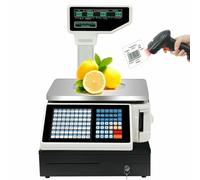 Electronic Label Printing Scale with Thermal Printer, 30kg Capacity for Accurate Pricing, Ideal for Retail Stores, Food Shops, and Meat Markets