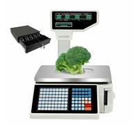 Electronic Label Printing Scale with Thermal Printer, 30kg Capacity for Accurate Pricing, Ideal for Retail Stores, Food Shops, and Meat Markets