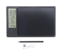 Electronic LCD Writing T, Digital Writing Board with Calendar and Notepad, HD Di for Home School, Multi Functional weight Electronic Calendar with Built (Black)
