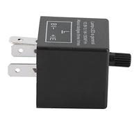 Electronic LED Adjustable Flasher Relay Turn Signal Light Blinker Universal Fit for Most Cars 12V Auto ABS Material Black