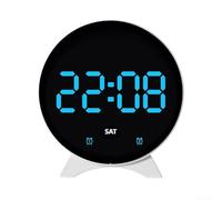 Electronic LED Alarm Clock with Temperature, Date, Day Display, and Three Level Brightness Control for Use (B)