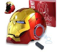 Electronic MarK 5 Helmet Gold Voice Control/Sensing/Remote Control Open/Close with Sounds & LED Eyes Light Up Super Hero Movie 1:1 model Prop.