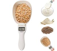 Electronic Measuring Spoon with Conversion, Adjustable Digital Measuring Spoon Scale for Cooking Baking, High Precision Kitchen Gadget with LCD Display for Pet Dog Cat Food (2Pcs)