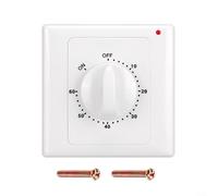 Electronic Mechanical Countdown Timer Switch AC220V 86 Panel for Time Control of Home Electrical Devices with LED Operation Indicator (Timing 60min)