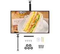 Electronic Menu Display Screen for Cafe Retail | Magnetic Frame LED Lighted Display Panel | Wall Mounted, High Brightness, Quick Content Update, Aluminum(40x60cm)