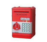 Electronic Mini Piggy Bank with Password Lock, Automatic Coin Counting Safe for Kids(Rosso)