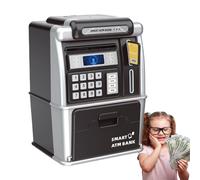 Electronic Money Bank - Kids ATM Machine Toy, Efficiency Boost Password Card Access Learning Tool, Automatic Rolling Function for Realistic Transactions | Money Bank for Boys Girls Birthdays Role Play