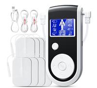 Electronic Muscle Stimulator, Belifu Dual Channel TENS Muscle Stimulator Machine for Pain Relief, TENS Unit with 8 Modes, 50 Intensity Levels, 4 Pairs 4x6cm Electrode Pads