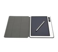 Electronic Notepad LCD Writing Tablet with Faux Leather Case - 9 Inch Rose Red Drawing Pad for Business & Study with Pressure-Sensitive Technology (Black (with leather case)) (Red (with leather case))