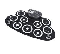 Electronic Pad Set, Rechargeable Roll Up Pad with Speaker, Double Pedal, Silicone Practice Drumsticks, for Beginners, Enthusiasts