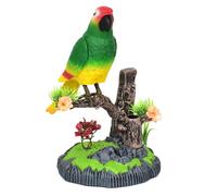 Electronic Parrot Toy - Talking, Voice Bird | Funny Smart Feathered Robot, Sound Repeater Plus Desktop Figurine for Kids Adults Bedroom Playroom Den Shelf Living Room Tabletop Accent