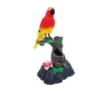 Electronic Parrot Toy - Voice Controlled Electric Birds | Motion Animal Ornament | Interactive Singing Bird Home Decor Kids Birthday Gift, Realistic Sound Robotic Pet, Zoo Toy