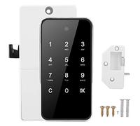 Electronic Password Lock Smart Keyless Digital Touch Screen for File Cabinet Locker Sauna, Zinc Alloy Cabinet Lock with Dual Passwords, Password Confusion & Low Power Alert, USB (Silver)