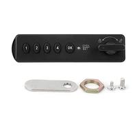 Electronic Password Lock with Flat Bolt, ABS Material, 1-10 Digit Code - Security Alarm, Low Battery Reminder, Ideal for Wardrobe Gym Bathroom