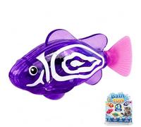 Electronic Pet Fish,Swimming Robot Toy For Cats, LED Light Electronic,Water Activated Sensors Technology,Cat Interactive Pet Toy Swimming Bath Toy(A)