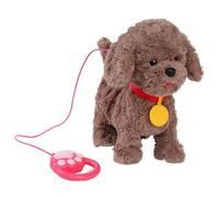 Electronic Pet Simulated Plush Puppy Dog with Touch Sensing, Voice Mimic,Sounds, Tongue & Licking Motion, Leash Remote, Soft Fur Animal Toy Gift Birthday Present