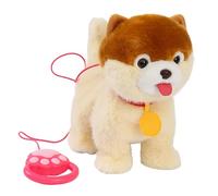 Electronic Pet Simulated Plush Puppy Dog with Touch Sensing, Voice Mimic,Sounds, Tongue & Licking Motion, Leash Remote, Soft Fur Animal Toy Gift Birthday Present