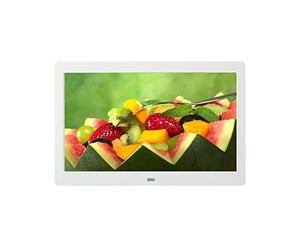 Electronic photo album, 1024x600 LED screen digital photo frame, bedroom square table, can play music, pictures, videos Decorative Gift