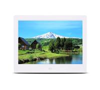 Electronic photo album multi-size lithium battery narrow-edge digital photo frame automatic loop player - high-definition large screen, multi-function playback (Color : White, Size : 10 inches)