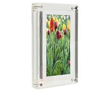 Electronic Photo Album, Transparent Acrylic Type C Interface 4GB Internal Memory Digital Photo Frame with Speaker for Office