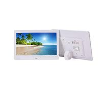 Electronic Photo Frame With Remote Control, 10.1In Digital Photo Frame Support Picture/Video/Music Display, Automatic Rotation,Smart Frame (White)