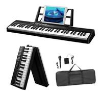 Electronic Piano 61 Key Foldable Semi Weighted Standard Keyboard Digital Piano With Carrying Bag