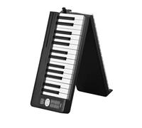 Electronic Piano 61 Keys Piano Folding Rechargeable Music Keyboard Beginner Practicing Performance(Black)