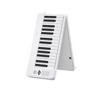 Electronic Piano 61 Keys Piano Folding Rechargeable Music Keyboard Beginner Practicing Performance(White)