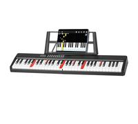 Electronic Piano 61 Keys Portable Keyboard Electronic Piano 1000 Tones 150 Demo Songs Folding Black