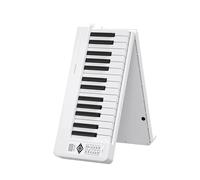 Electronic Piano 61 Keys Professional Piano Folding Rechargeable Music Keyboard Beginner Practicing(White)