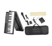 Electronic Piano 61Keys Portable Folding Keyboard Electronic Piano 1000 Tones 150 Demo Songs Black