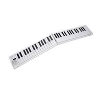 Electronic Piano Folding Electric Piano 61 Keys Portable Synthesizer Musical Keyboard Beginner Adult(White)