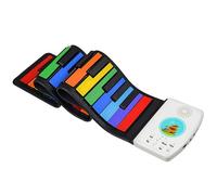 Electronic Piano Hand Rolled Electronic Piano 49 Keys Rechargeable Portable Foldable Professional Musical Instrument(Color)