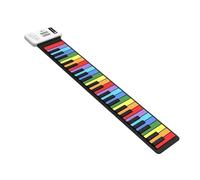 Electronic Piano Instruments 49 Key Rainbow Color Hand Roll Electronic Piano Portable Foldable Suitable For Beginners Adult