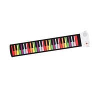 Electronic Piano Instruments 49 Keys Musical Keyboard Portable Silicon Hand Roll Up Electronic Piano Easy To Play(Rainbow)