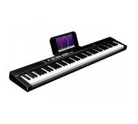 Electronic Piano Instruments Beginner Portable Electronic Organ Adult Performance Accompaniment 88 Key(Black)