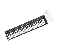 Electronic Piano Instruments Multifunctional 49 Key Roll Up Foldable Portable Electronic Piano Music Instrument(White)
