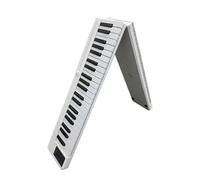 Electronic Piano Instruments Portable 88 Keys Foldable Digital Multifunctional Electronic Keyboard Piano For Musical Instrument(US white)