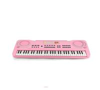 Electronic Piano Keyboard Portable 61 Keys Organ With Microphone Education Instrument For Beginner (Color : Pink)