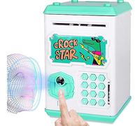 Electronic Piggy Bank, Money Box Cash Money Saving Box Fingerprint and Face Scan Password Lock Money Box Birthday Gifts for Kids Boys Girls