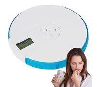 Electronic Pill Box Timer - Automatic Pill Dispenser | Medication Time Display Reminder Box | Pill Box with Alarm | Smart Pill Dispenser Reminder | 7-Day Portable Tablet Storage Box | Up to 4 Alarms