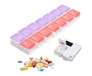 Electronic Pill Box | Weekly Digital Pill Box with 14 Compartments | Portable Organizer for , Supplements and Medications | Travel Medication Reminder Case, The
