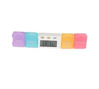 Electronic Pill Organizer Medicine Case with Timer Electronic Medicine Box Large Grids Medicine Box with Timing Reminder Automatic Pill Dispenser for Outdoor Office Travel (4