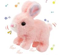 Electronic Plush Rabbit Toy, Easter Bunny Interactive Toy, Playful Bunny Hops Around Makes Sounds Wiggles Ears