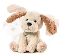 Electronic Plush Toy Dog for Kids, Soft Electronic Pets Puppy Fanning Ears Singing, Repeat What You Say Interactive Plush Toys Dog Gifts Messages Playback for Kids Birthday Children's Day