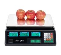 Electronic Price Computing Scale LCD Digital Commercial Food Meat Counting Weighting Scale, Deli Food Produce Weight Scales, 40KG/88LB (Black)